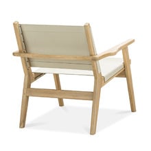 Lavell Cowhide Leather & Teak Wood Armchair
